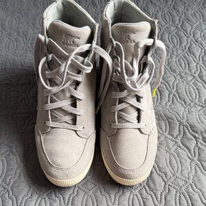 Sorel Light Gray Lace-Up Sneakers